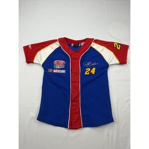 Competitors View NASCAR Jersey Kid Size S 8/10 Blue Jeff Gordon 24 DuPont Racing